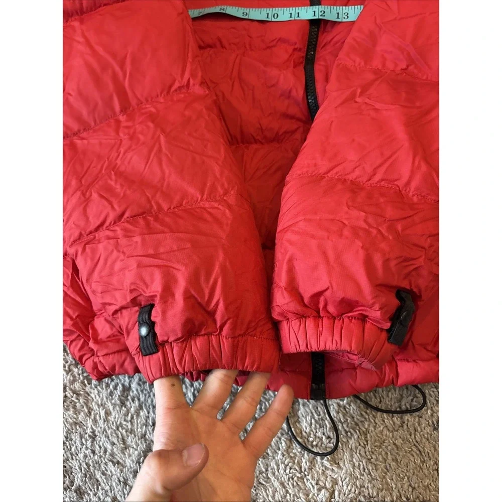 Men's The North Face Red Black Puffer Jacket 700 Fill Down Nupste Coat Large L